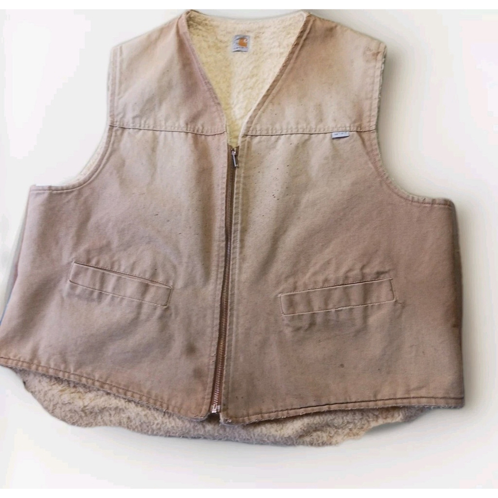 Carhartt Sherpa Vest Full Zip Mens XL Vintage 70s